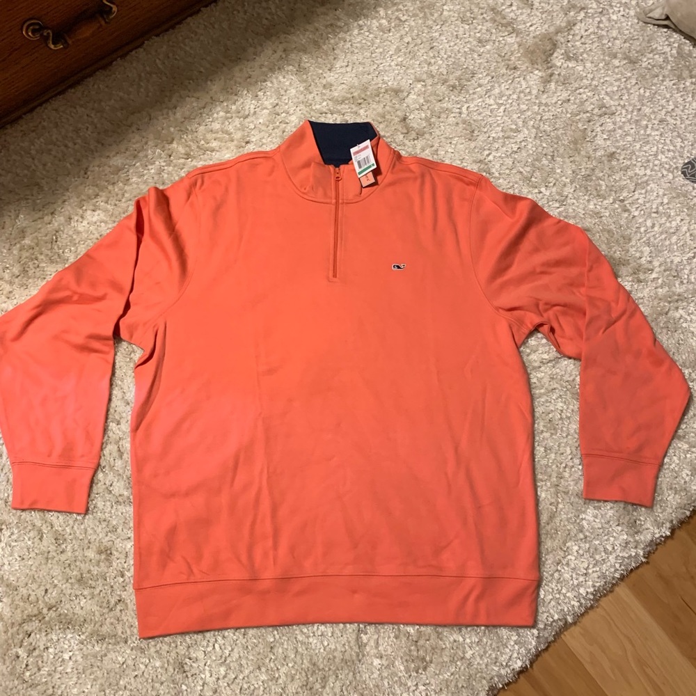 Brand New Vineyard Vines Jersey 1/4 Zip Shirt L